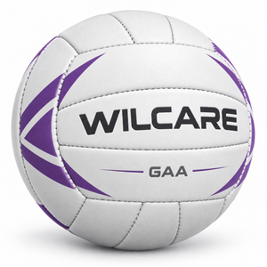 WILCARE Balón de Fútbol Redondo Cosido en Blanco y Dorado con Patrón Sólido y Logotipo - Product Image 2
