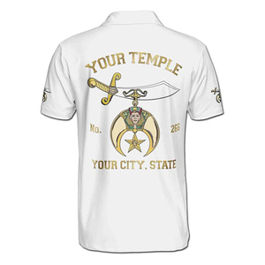 Polo personnalisé OES Order of The Eastern Star Masonic multicolores pour femmes, haute qualité, sur mesure, manches courtes - Product Image 2