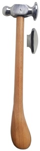 Marteau de polissage pour bijoux en fer avec tête en laiton et nylon, modèle 431C, dôme 25 mm, pour usage DIY - Product Image 3