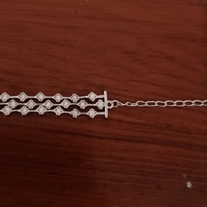 Pulsera de tenis de diamantes de varias filas con acabado en rodio, diseño geométrico, romántica, elegante, joyería para mujer, regalo - Product Image 2