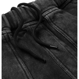 Shorts de jogging en coton délavé pour hommes, à ourlet brut, en molleton bouclette, style streetwear vintage, personnalisables avec logo, vente en gros - Product Image 5