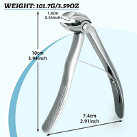 Coupe-ongles à ouverture large, lame courbée, durable, 10 mm, coupe facile des ongles épais, acier inoxydable, noir/argent