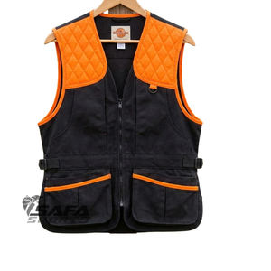Gilet de chasse SAFA SPORTS durable, couleur orange vif, style Upland avec sac de transport pour la chasse aux oiseaux et les activités de plein air - Product Image 5