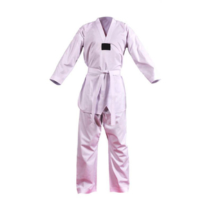 Uniforme de Taekwondo Blanco 100% Algodón Unisex para Adultos Transpirable de Corte Regular de una Pieza para Artes Marciales - Product Image 1