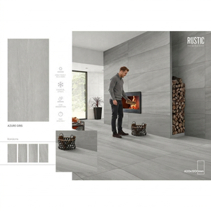 Super Cemento Grey, Baldosas de Porcelana Esmaltada de 60x120cm (600x1200mm), Estilo Terrazo Rústico Francés, Diseño de Madera - Product Image 6