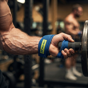 Customized Embroidery Logo High Performance Cotton Weightlifting Wrist <b>Straps</b> <b>Gym</b> Fitness Training Grip Support Workout <b>Straps</b> - Product Image 3