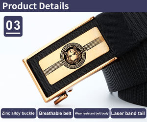 Ceinture en cuir de vachette pour homme, décontractée et professionnelle, avec boucle automatique en acier, tactique, durable, ceinture en toile épaisse de haute qualité 2026 - Product Image 3