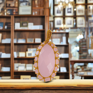 Colgante Macramé Calcedonia Rosa - Product Image 1