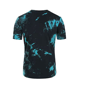 Camiseta de Manga Corta para Hombre, de Secado Rápido, con Estampado Tie-Dye, Corte Ajustado, Cuello Redondo, Estilo Casual - Product Image 2