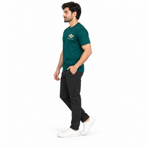 Camiseta de Hombre OEM de Poliéster/Algodón, Tela Premium con Lavado Ácido, Estampado Ecológico, Acabado Suave, Corte Holgado y Cómodo - Product Image 3
