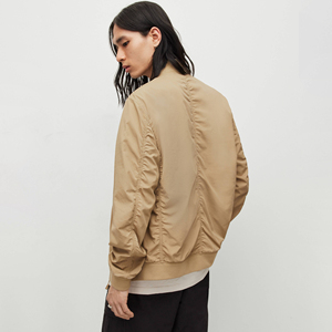 Men's Custom Front Reversible Satin Flight Bomber Jacket <b>Padded</b> Casual Winter Outdoor Windproof Warm Nylon Zipper Stand <b>Heated</b> - Product Image 2