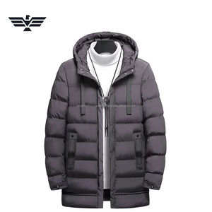 Abrigo Acolchado de Invierno Personalizable para Hombre con Relleno de Plumón al 80%, Cierre de Cremallera, Capucha, Estilo Casual, Bordado - Product Image 4