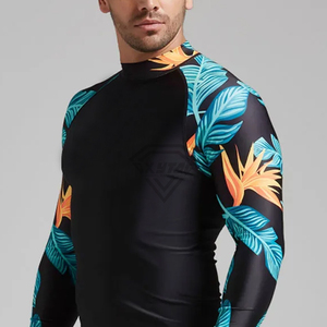 High Performance UPF50+ Anti-UV Front Logo Swimming Surfing Rash Guard Latest Edition Wholesale Full Sleeve Custom <b>Compression</b> - Product Image 6