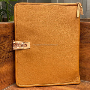 A4 Multifuncional Cremallera Mano Tooled Acolchado Cuero Documento Archivador Anillo Carpetas Personalizado Oficina Espiral Portafolio Organizador - Product Image 5