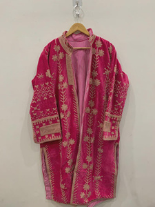 Suzani Kimono <b>Robe</b> Long Boho Jacket Vintage Embroidered Floral Velvet Elegant Winter Festival Duster Layering <b>Coat</b> - Product Image 1