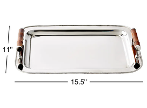 Plateau de service en métal fantaisie, qualité supérieure, fait main, plateau design poli, vente en gros, plateau à chocolat en acier inoxydable - Product Image 6