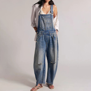 Jupes en jean légères style vintage, salopettes en jean, salopettes longues nouveau style, salopettes en jean d'été pour femmes - Product Image 6