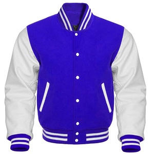OEM Manufacturer High Quality Logo Embroidery <b>Men</b> College Leather Sleeves Custom Baseball Bomber Letterman Varsity Jacket - Product Image 2