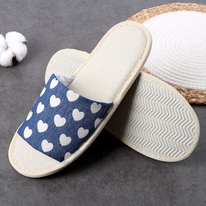 Pantuflas de SPA Personalizadas de 5 Estrellas con Punta Abierta, Pantuflas Desechables de Lino para Habitaciones de Huéspedes, Calzado Antideslizante de Tela para Viajes y Hoteles - Product Image 4