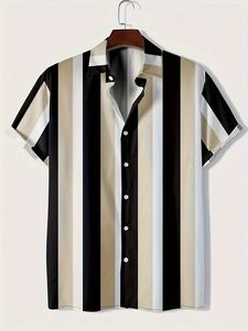 Camisa Casual de Algodón para Hombre de Calidad Premium – Camisa Elegante de Corte Ajustado con Botones para Uso Formal y Semiformal, Colección de Verano - Product Image 1