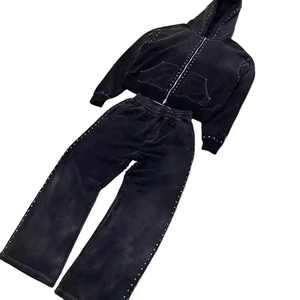 Chándal Personalizable de Diseño Urbano, Poliéster/Algodón, Alta Calidad, con Pedrería, Lavado Ácido, Transpirable, Impresión Serigráfica - Product Image 5