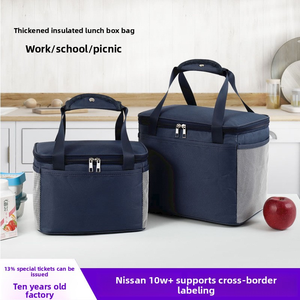 Sac isotherme portable en aluminium, grand et petit format, étanche, avec fermeture éclair, idéal pour les pique-niques et les aventures en plein air - Product Image 6