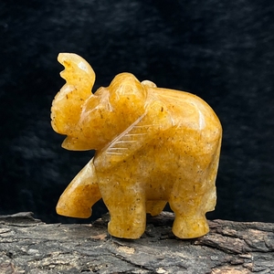 Figura de Elefante de Aventurina Amarilla Tallada a Mano, Piedra Preciosa Natural, Decoración Feng Shui para el Éxito y la Confianza, Venta al Por Mayor - Product Image 2