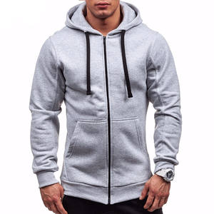 Sudadera con capucha informal de moda para hombre, otoño 2024, sudadera con capucha personalizada con cremallera, sudadera con capucha de algodón y forro polar para hombre - Product Image 5