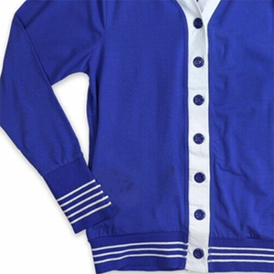 Customizable <b>Thick</b> Anti-Pilling V-Neck University <b>Cardigan</b> Wool/Cashmere Front Embroidered Logo Casual Style for Winter - Product Image 2