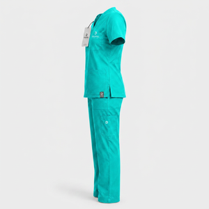 Uniformes Quirúrgicos Cortos de Satén para Mujer, Nuevos, de Alta Calidad, para Uso en Hospitales Privados, para Doctoras y Enfermeras, Verano - Product Image 5