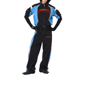 Ensemble de survêtement streetwear d'hiver tendance, respirant, écologique, coupe classique, uni, 100% coton, deux pièces - Product Image 3