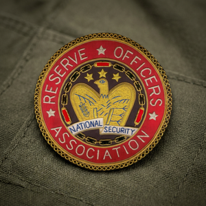 Écusson brodé de l'Association des officiers de réserve, style badge circulaire à coudre en tissu, motif sécurité nationale - Product Image 4