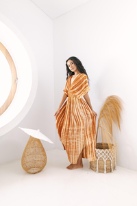 Womens <b>Boho</b> Tie Dye V Neck Maxi Dress Loose Fit Summer Beach Long Kaftan Dress - Product Image 2