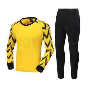 Uniformes de gardien de but multicolores Impression par sublimation de logo personnalisé 100% polyester Service OEM personnalisé de haute qualité raisonnable - Product Image 5