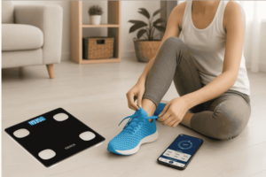 Báscula Digital para Baño Venus, Vidrio Templado, Bluetooth, Medición de Grasa Corporal y Agua, Pantalla LED, Capacidad de 150 kg, Forma Rectangular - Product Image 3