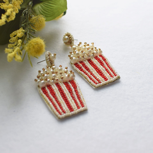 Joyería Artesanal Ligera y Original con Cuentas de Comida, Diseño de Palomitas de Maíz, Cuentas de Semillas, Clásica, Moderna, de Alta Calidad y Personalizable - Product Image 2