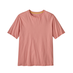 T-shirt en coton pour homme, rose corail uni, col rond, manches courtes, coupe ample, style jersey décontracté, teinture unie, séchage rapide, respirant - Product Image 6