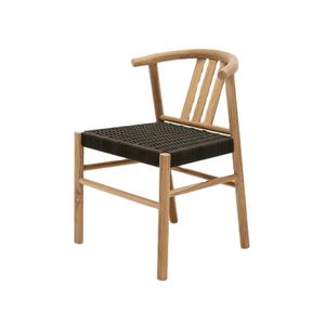 Starla เชือกทอเก้าอี้สวน,ทำจากไม้เนื้อแข็งไม้สักคุณภาพสูงและทำจากวัสดุธรรมชาติสำหรับใช้งานกลางแจ้ง - Product Image 1