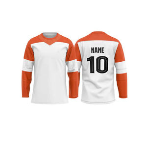 Créez votre propre logo, maillot de hockey sur glace personnalisé, haute qualité, vente en gros, respirant, manches courtes - Product Image 4