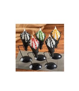 Support de cônes à crème glacée en métal réutilisable et écologique, fait main, durable, idéal pour la maison, les hôtels et les fêtes – Personnalisation usine - Product Image 1