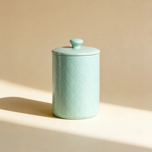 Matte Terracotta <b>Storage</b> Canister Cork Lid Airtight Seal Modern <b>Kitchen</b> Organizer Minimal Countertop <b>Storage</b> Solution - Product Image 6