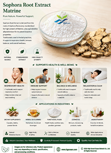 Suministro Directo de Fábrica HGO de Extracto Puro y Natural de Raíz de Sófora, Grado Alimenticio, Especificación Matrina 50%, Extracto Estandarizado - Product Image 4