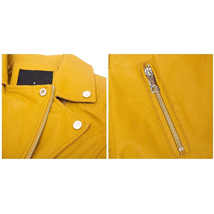 Chaqueta de Cuero para Mujer, de Alta Calidad, Estilo Moderno, Nuevo Modelo, Casual, con Cierre, en Oferta - Product Image 4