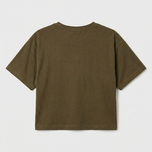 Female Plain Crop T Shirt Crew Neck Soft Cotton Slim Fit Short Sleeve T-Shirt Everyday Wear <b>Top</b> Women <b>Cropped</b> Black T Shirt - Product Image 5