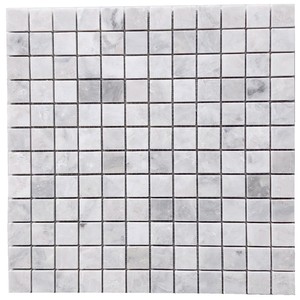 Carrelage en mosaïque de pierre carrée grise mate 10 mm résistant à l'eau pour murs intérieurs modernes et salles de bain - Product Image 2