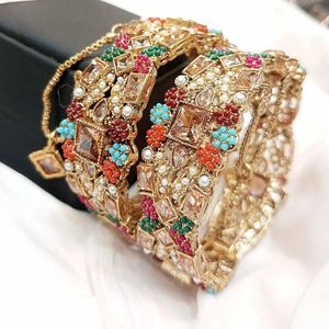 Women's Artificial <b>Bangles</b> Luxury Crystal Bracelet Collection Fashion Jewelry <b>Sets</b> Wedding Engagement Gift Design - Product Image 5