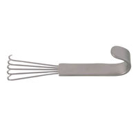 Rétracteur manuel Anderson Bear Claw à 5 pointes acérées, manche plat, en acier, certifié CE, instrument de chirurgie générale de classe I