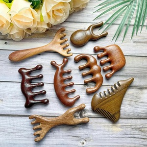 Eco-Friendly Rustic Wooden Gua Sha <b>Face</b> Massager with Solid Acacia Wood Crafts for Muscle Relaxation-New Year Gift - Product Image 2