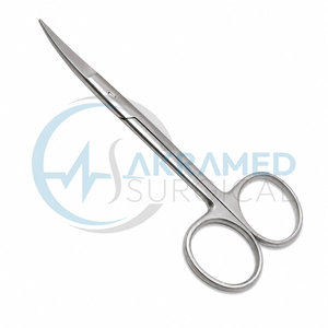Tijeras Curvas Iris de Acero Inoxidable, Tijeras Quirúrgicas de Disección Superafiladas, Certificación CE, Instrumentos Oftálmicos y ORL - Product Image 4