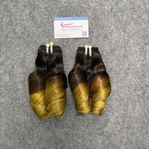 Meilleur produit 100% vietnamien humain vapeur rebondissant cheveux bouclés trame disponible de haute qualité Super brillant soyeux grand en Stock - Product Image 6